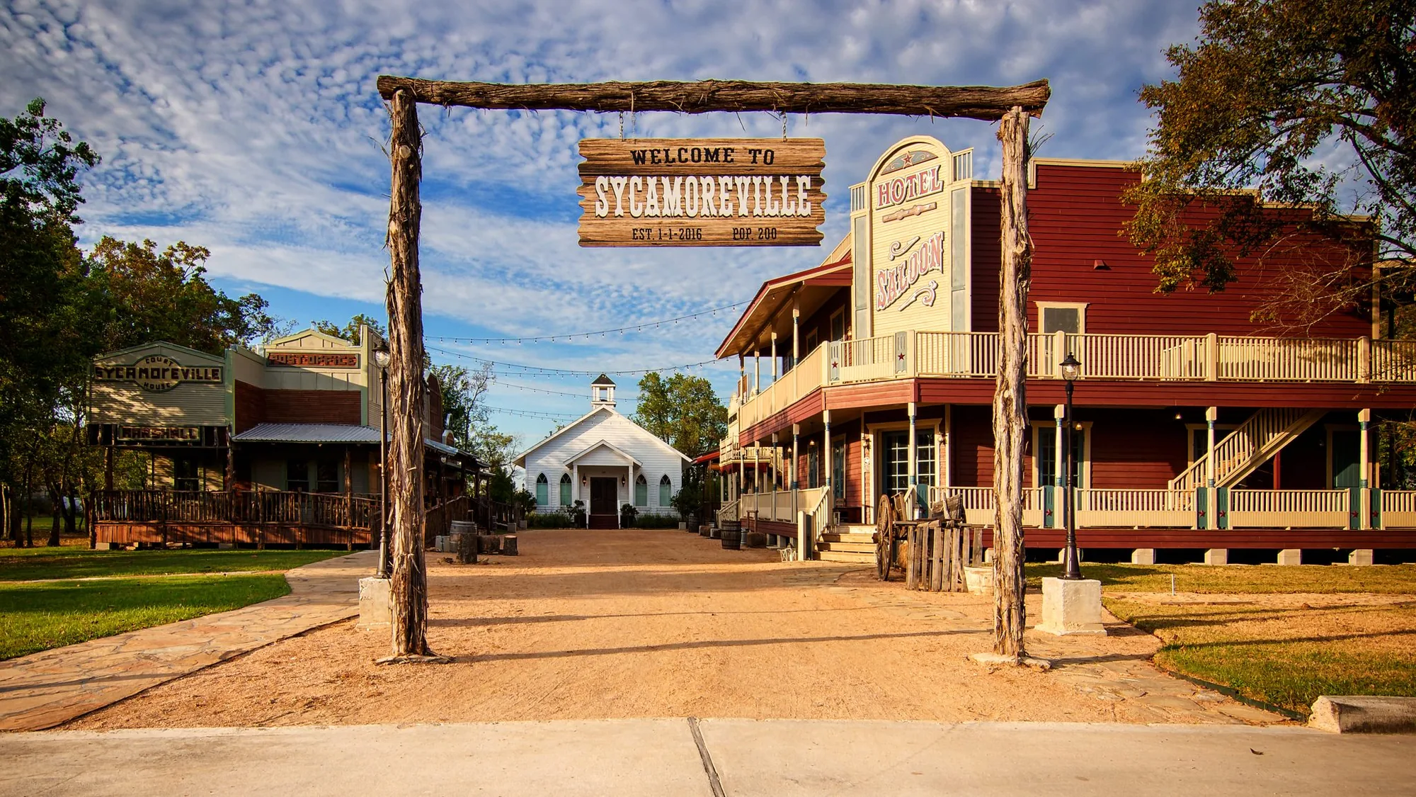 Sycamoreville entry sign